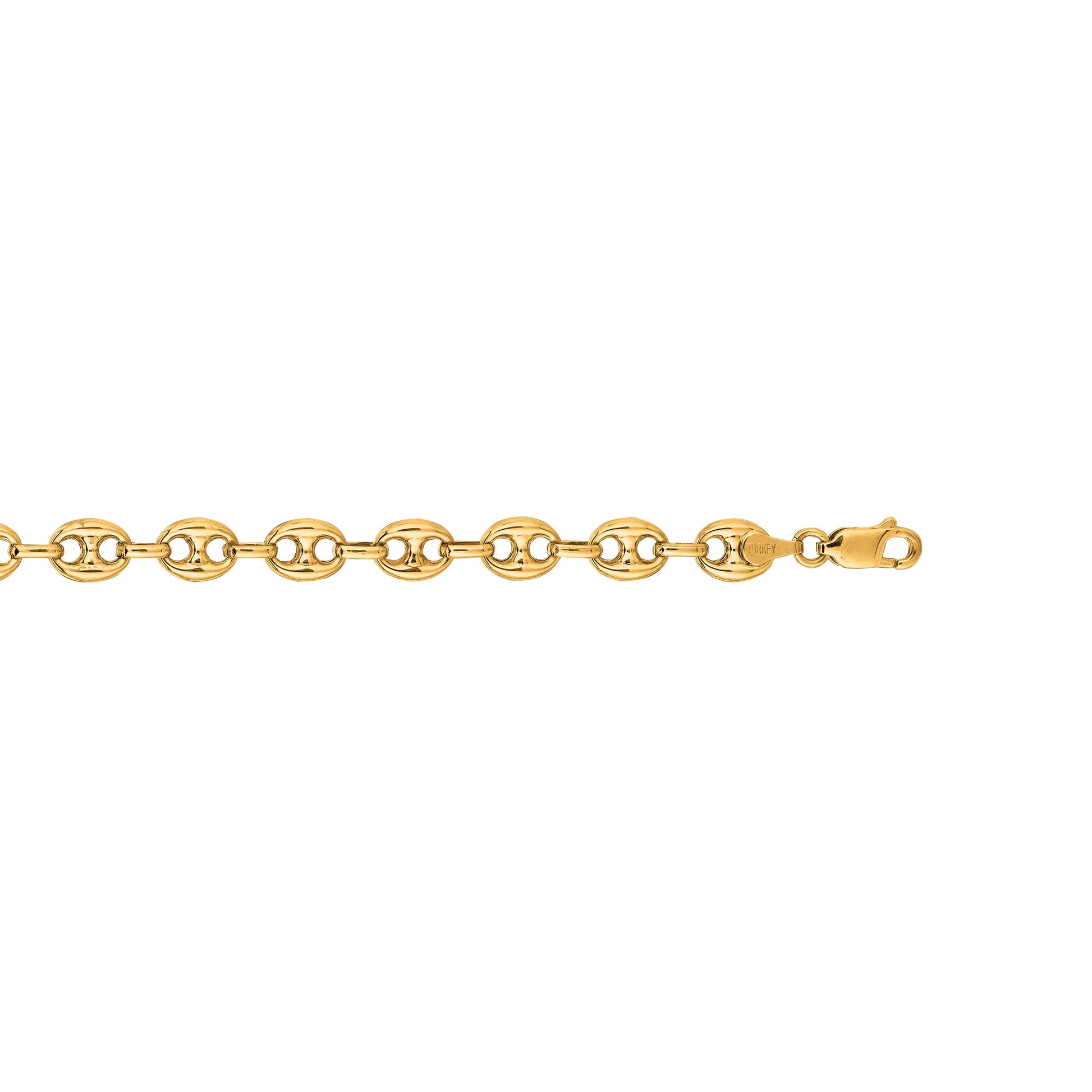 Royal Chain 14K Gold 9mm Puffed mariner Chain PG119
