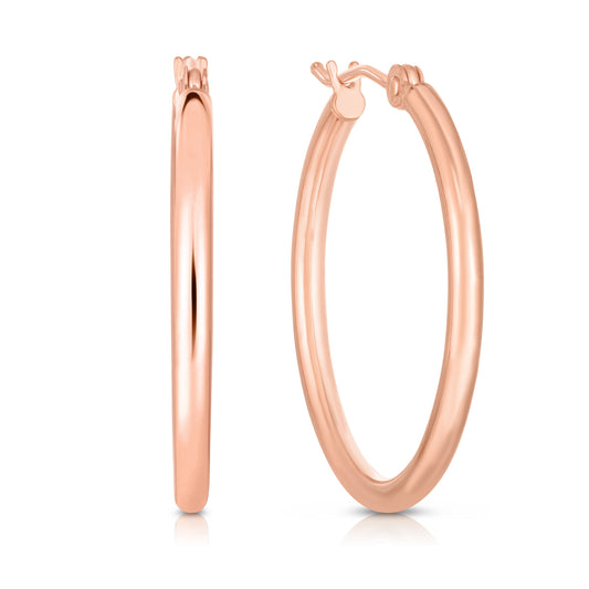 Royal Chain 14K Gold 2x25mm Hoops PKLT208