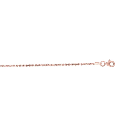 Royal Chain 14K Gold 1.6mm Diamond Cut Royal Rope Chain PKR012