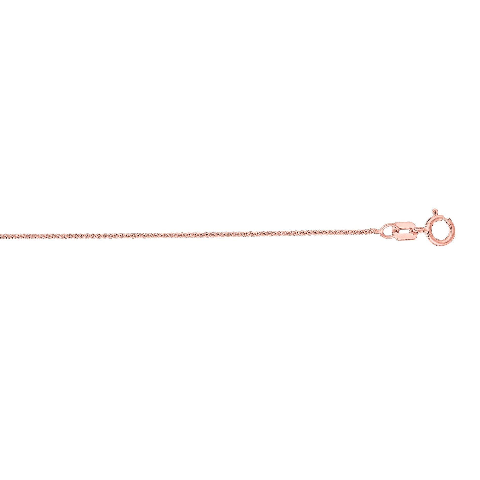Royal Chain 14K Gold .6mm Diamond Cut Round Wheat Chain PKRW20