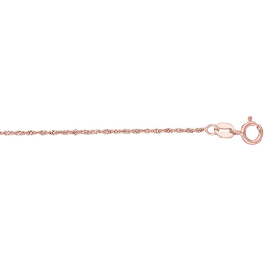 Royal Chain 14K Gold 1.1mm Singapore Chain PKSING20
