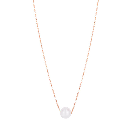 Royal Chain 14K Pearl Necklace Solitaire PRC13547