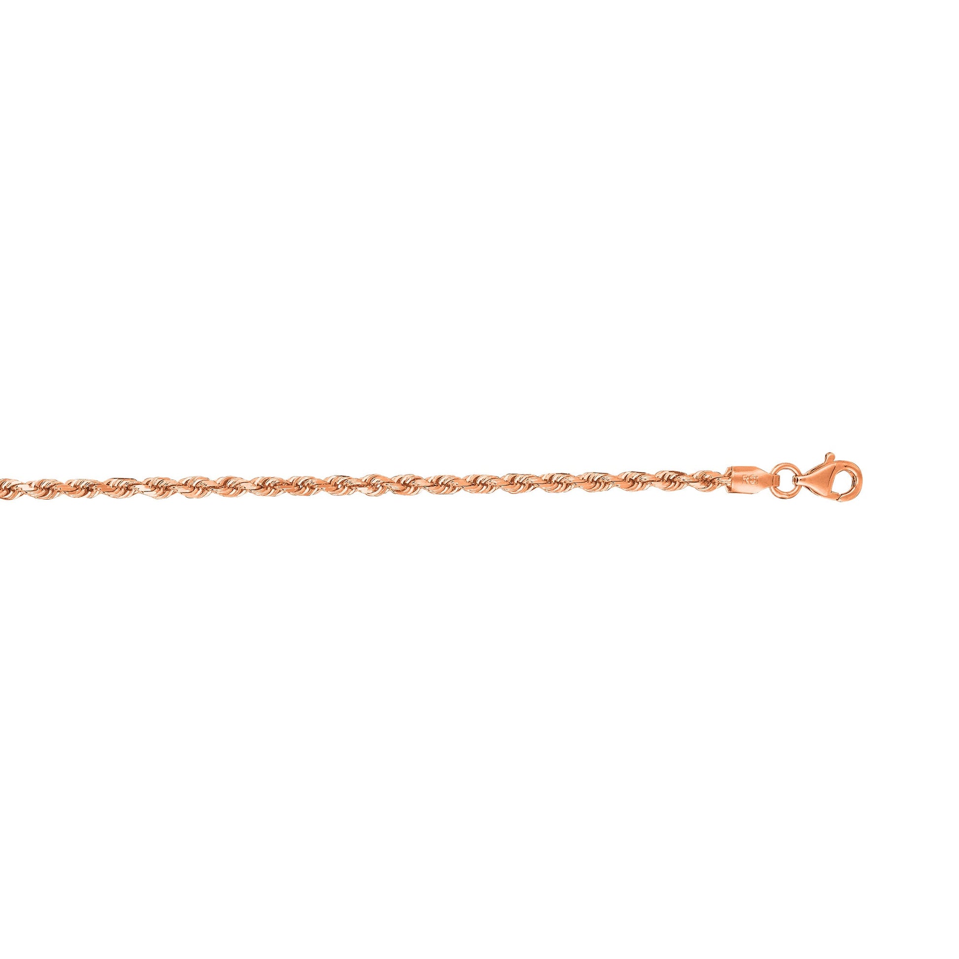 Royal Chain 14K Gold 2.5mm Solid Royal Rope Chain PROY018
