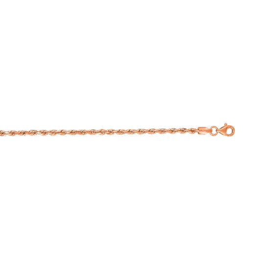 Royal Chain 14K Gold 2.5mm Solid Royal Rope Chain PROY018