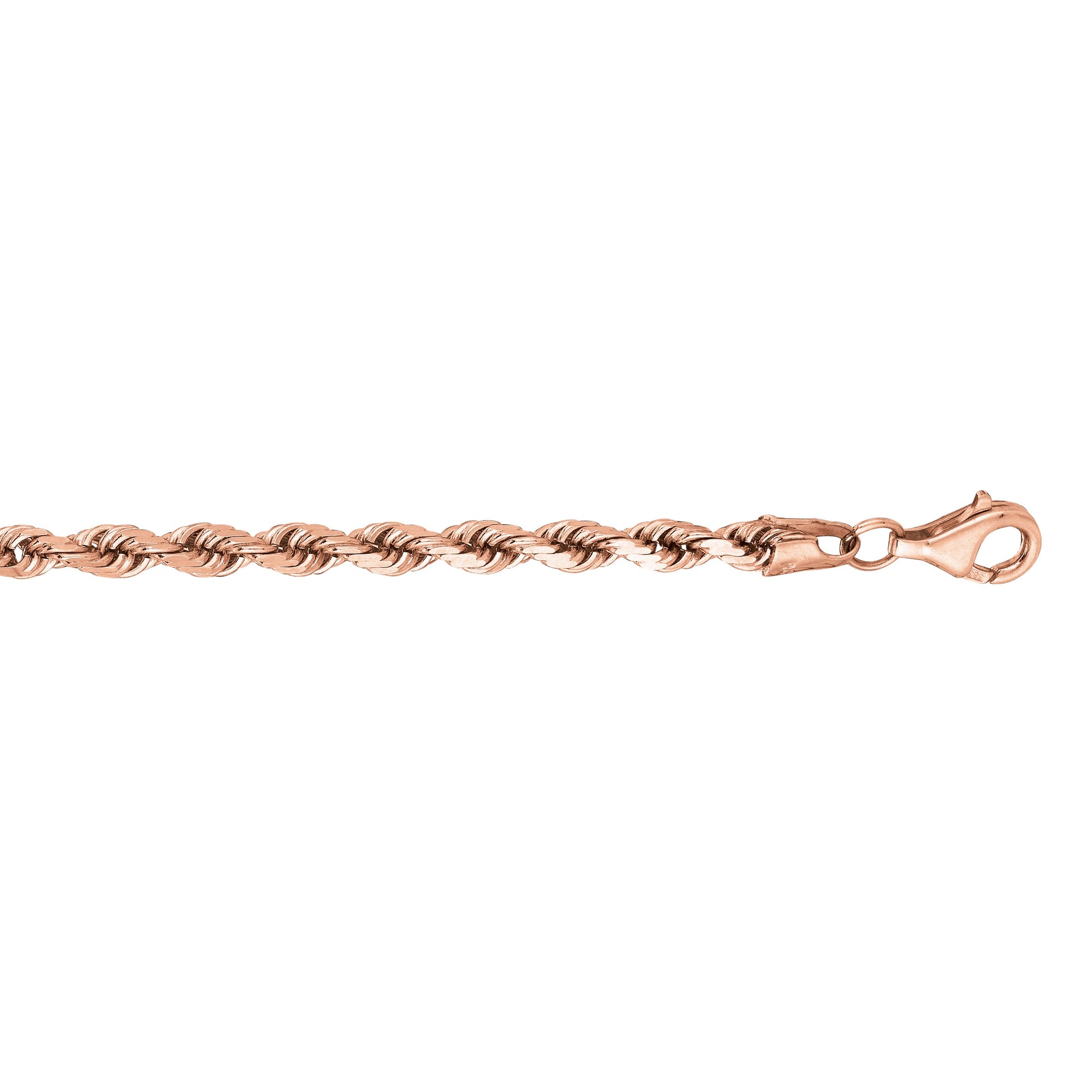 Royal Chain 14K Gold 3.8mm Diamond Cut Royal Rope Chain PROY030