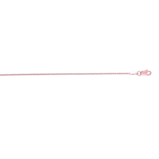 Royal Chain 14K Gold 1mm Round Wheat Chain PRW025