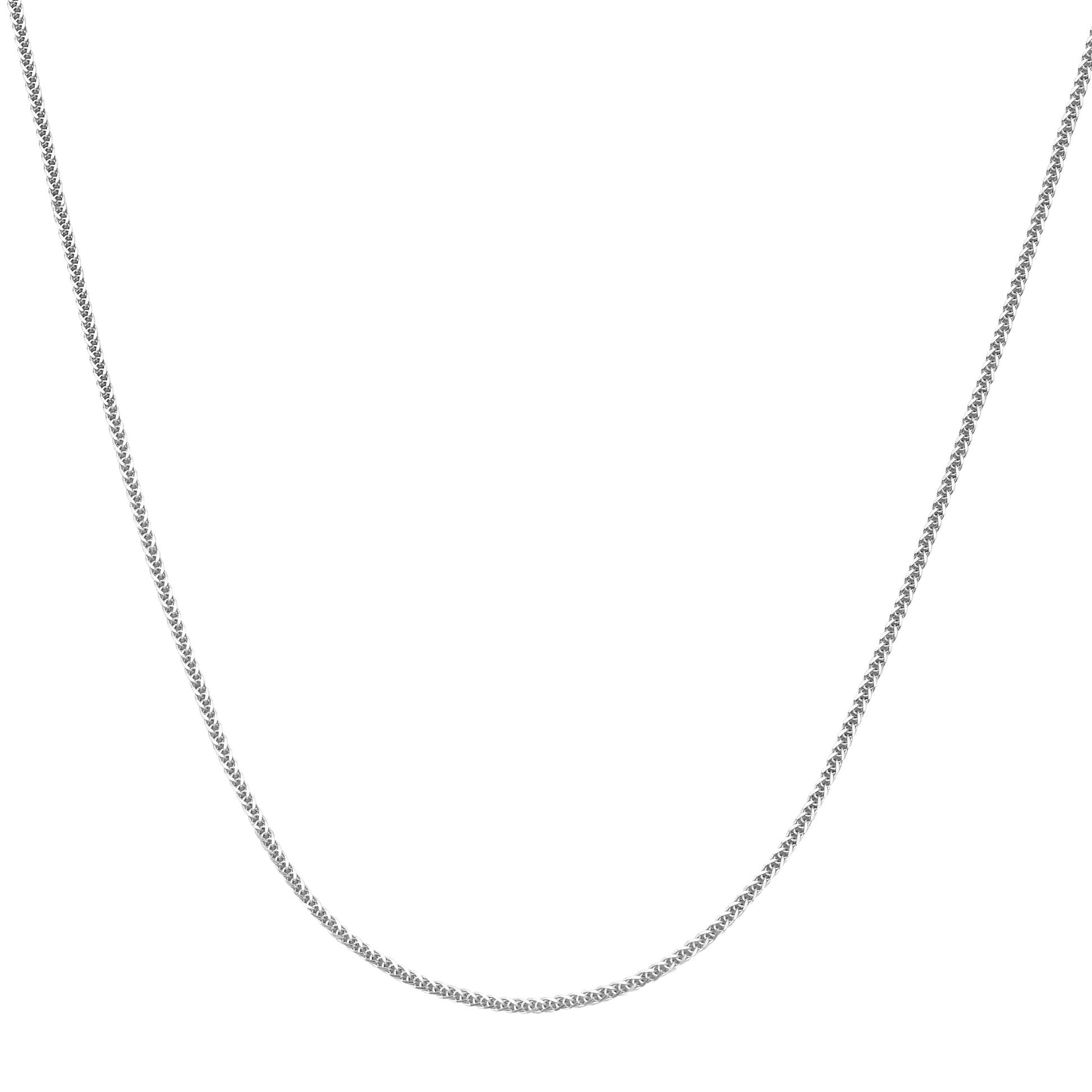Royal Chain Platinum 1.4mm Diamond Cut Square Wheat Chain PTSW030