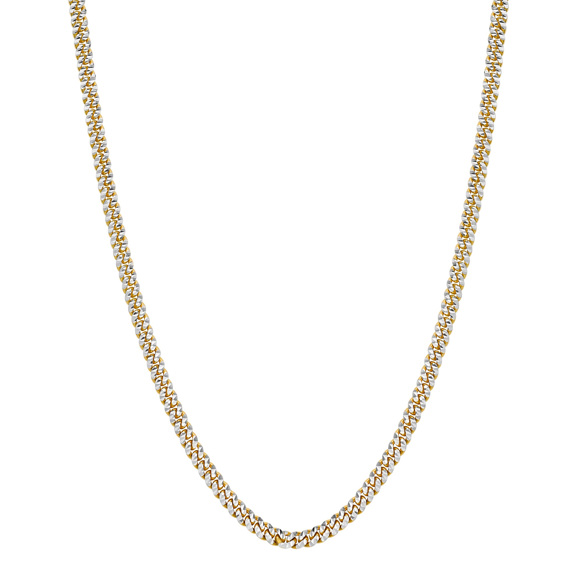 Royal Chain 14K 4mm Pave Classic Miami Cuban Chain PVNMC120