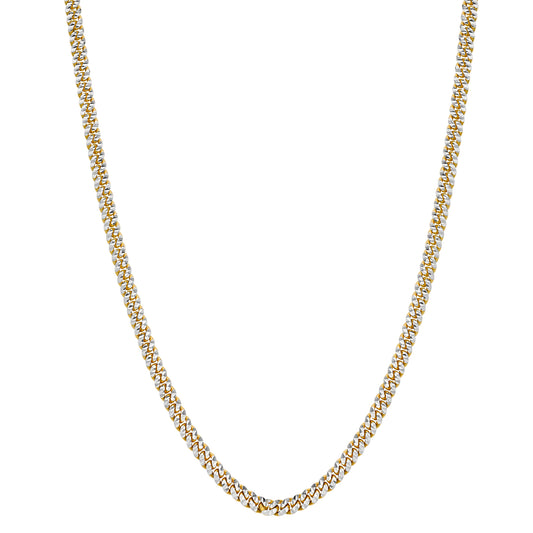 Royal Chain 14K 4mm Pave Classic Miami Cuban Chain PVNMC120