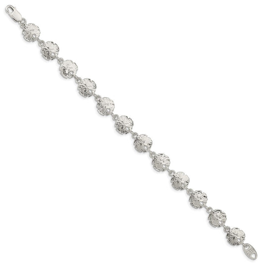 Sterling Silver Sand Dollars Bracelet QA33-7