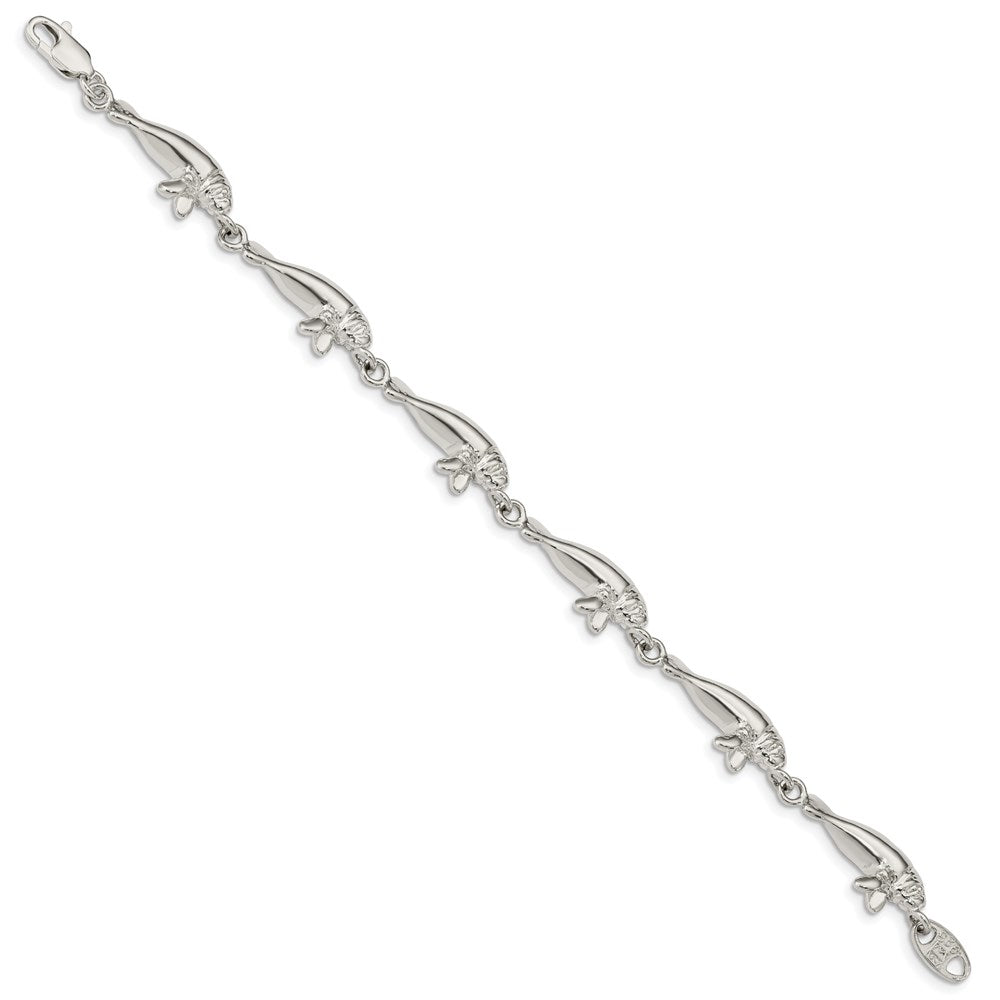 Sterling Silver Manatees Bracelet QA36-7