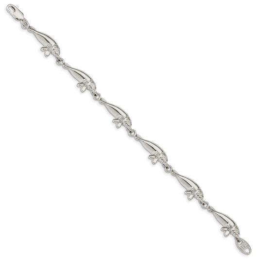 Sterling Silver Manatees Bracelet QA36-7