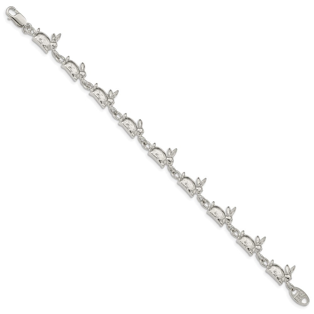 Sterling Silver Rabbits Bracelet QA4-7
