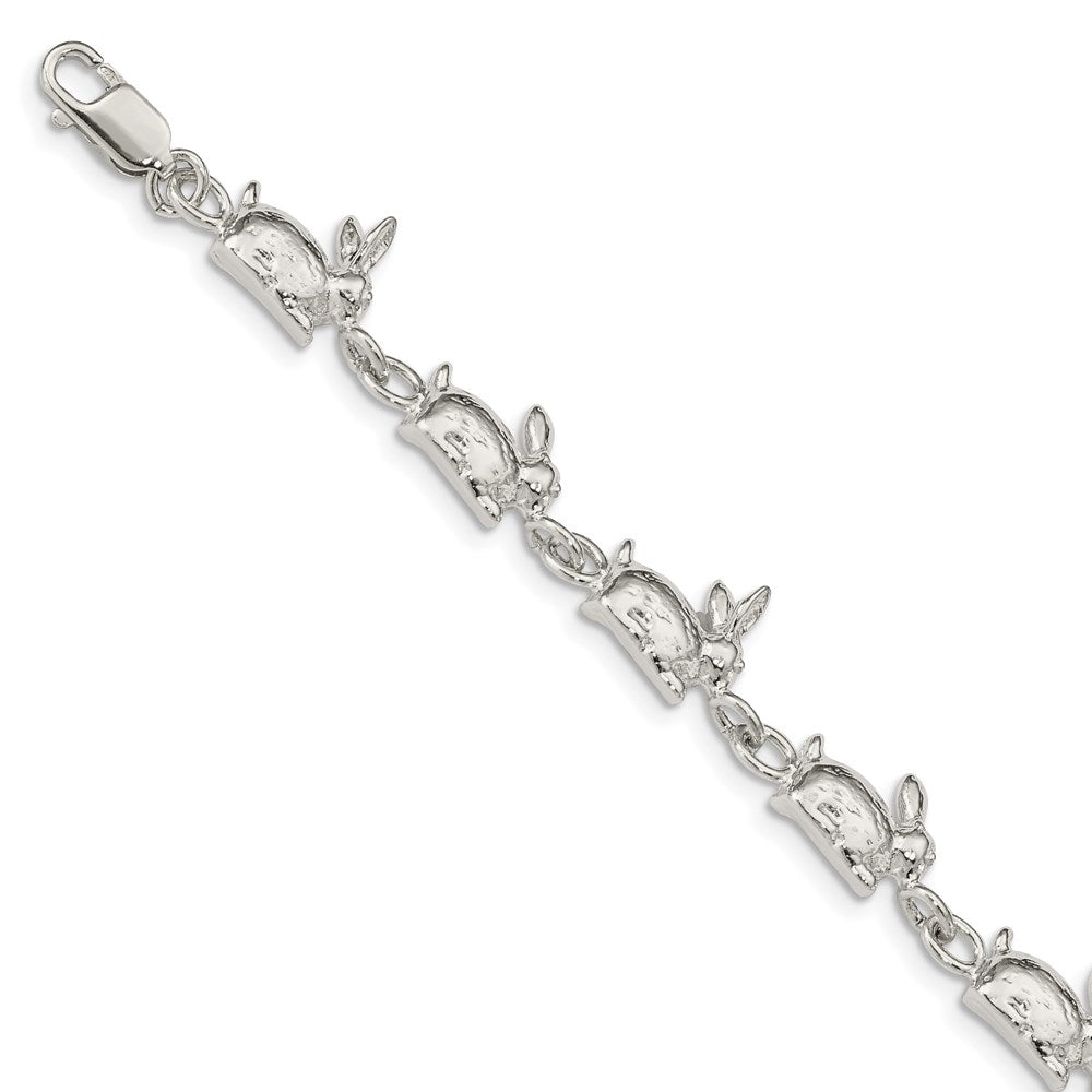Sterling Silver Rabbits Bracelet QA4-7