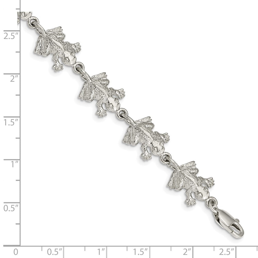 Sterling Silver Frogs Bracelet QA54-7