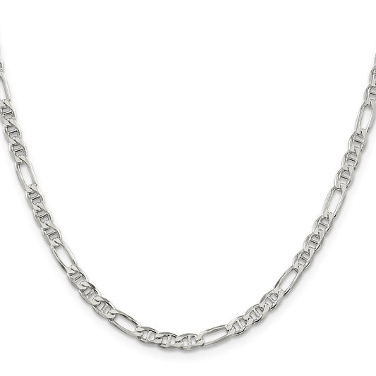 Sterling Silver 3.75mm Figaro Anchor ChainQAF100