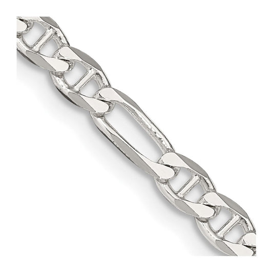 Sterling Silver 3.75mm Figaro Anchor ChainQAF100