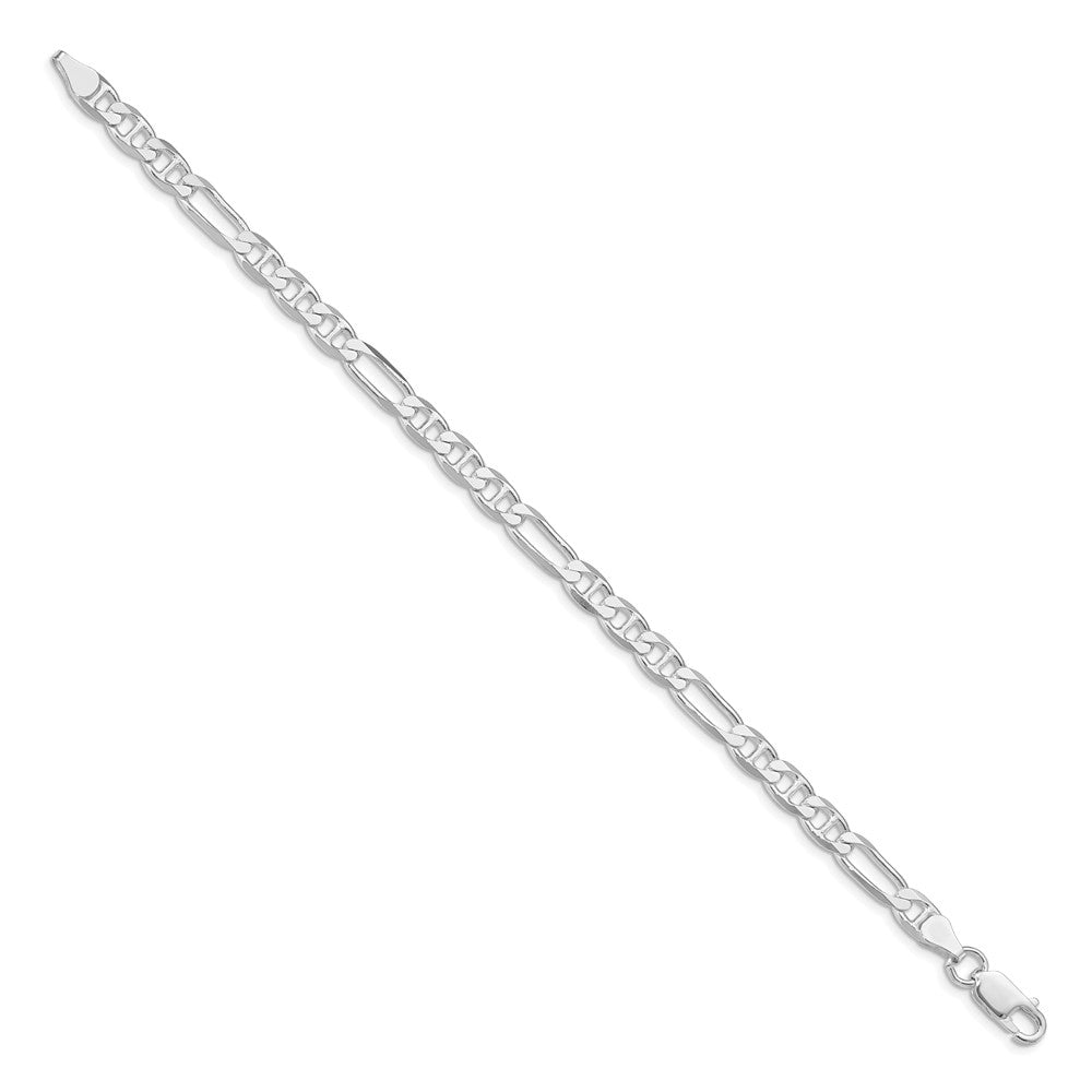 Sterling Silver Rhodium-plated 5.5mm Figaro Anchor Chain QAF150R-8