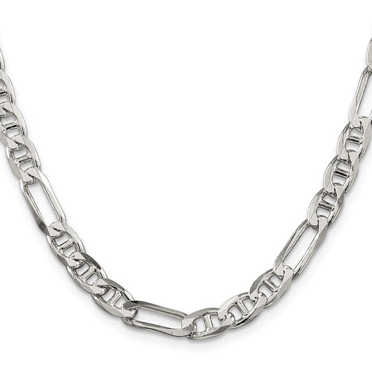 Sterling Silver 6.5mm Figaro Anchor ChainQAF180
