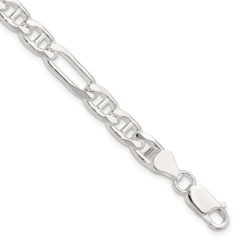 Sterling Silver 6.5mm Figaro Anchor Chain QAF180-8
