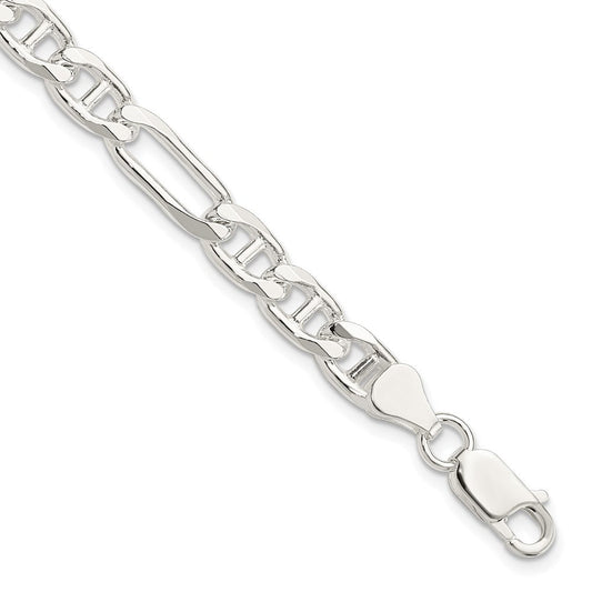 Sterling Silver 6.5mm Figaro Anchor Chain QAF180-8