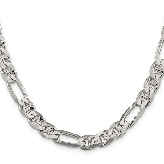 Sterling Silver 8.25mm Figaro Anchor ChainQAF220