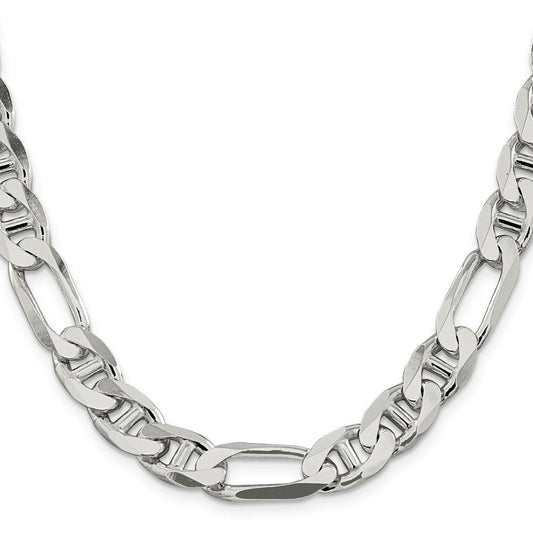 Sterling Silver 10.65mm Figaro Anchor ChainQAF300