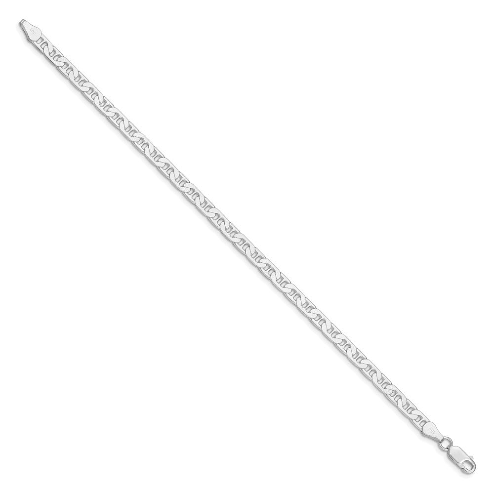 Sterling Silver Rhodium-plated 4.5mm Flat Anchor Chain QAN120R-8