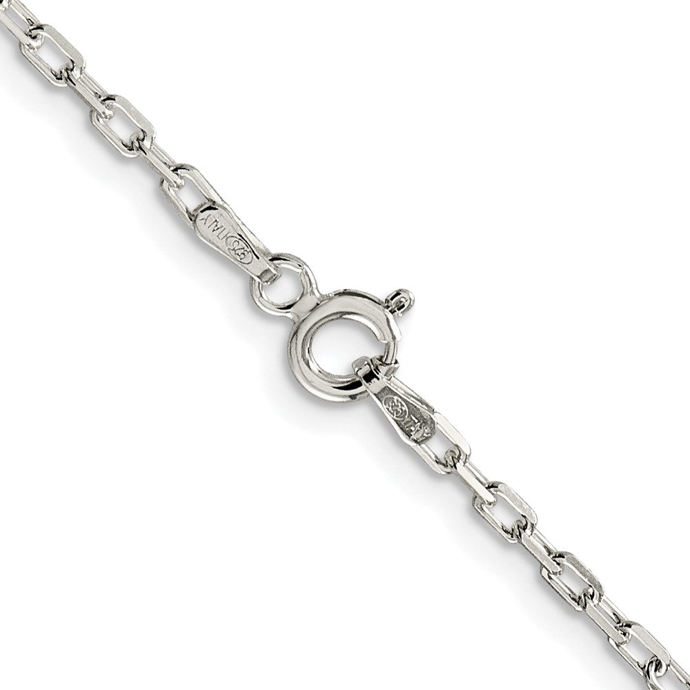 Sterling Silver Rhodium-plated 2.2mm Diamond-cut Long Link Cable ChainQAR060R