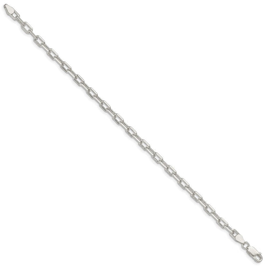 Sterling Silver 4.5mm Diamond-cut Long Link Cable Chain QAR120-8