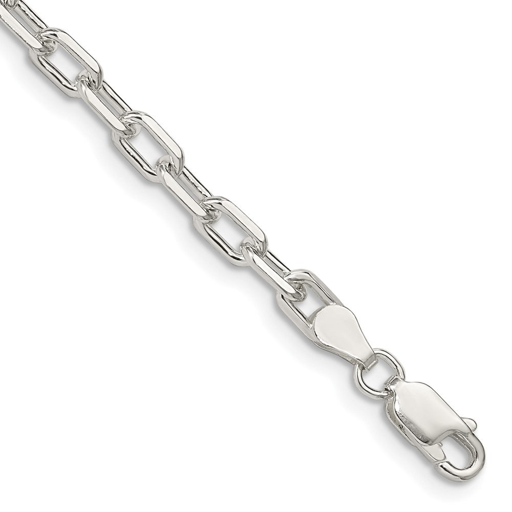 Sterling Silver 4.5mm Diamond-cut Long Link Cable Chain QAR120-8