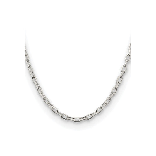 Sterling Silver Rhodium-plated 4.5mm Diamond-cut Long Link Cable ChainQAR120R