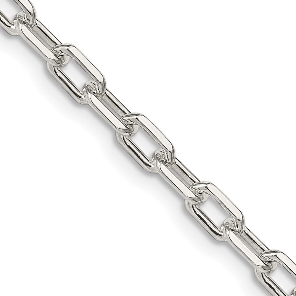 Sterling Silver Rhodium-plated 4.5mm Diamond-cut Long Link Cable Chain QAR120