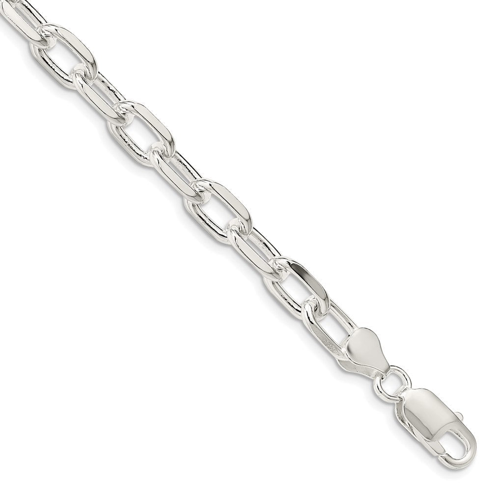 Sterling Silver 7.5mm Diamond-cut Long Link Cable Chain QAR200-8