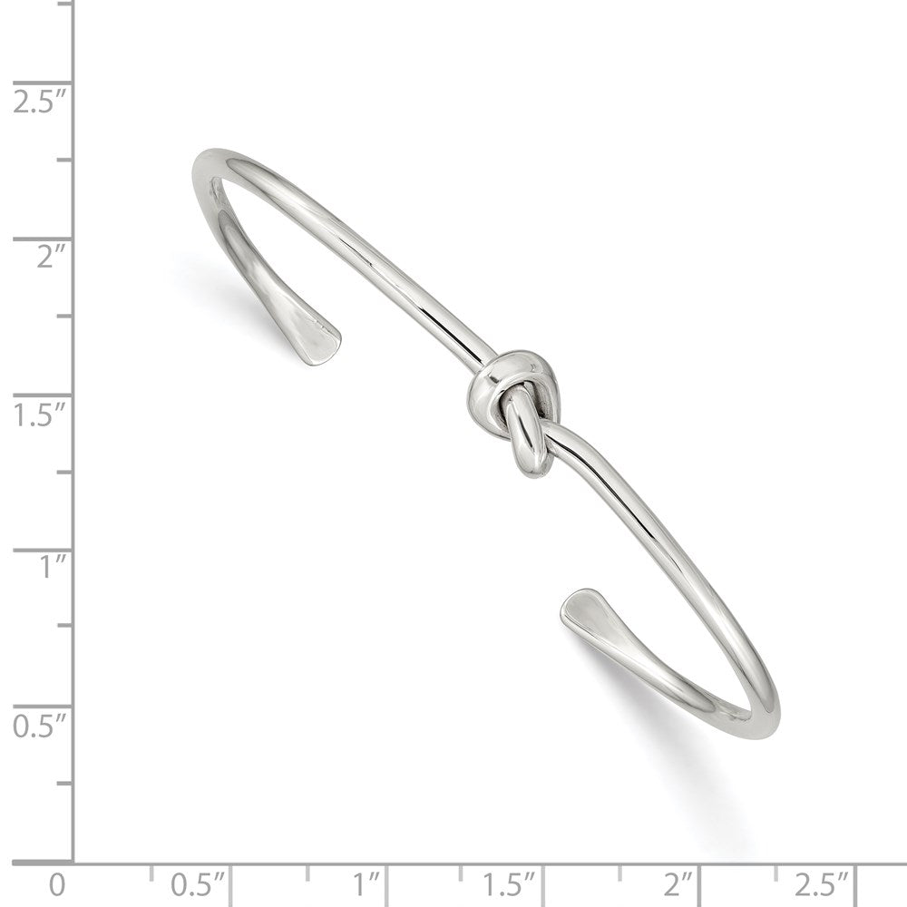 Sterling Silver Polished Knot Bangle QB1003
