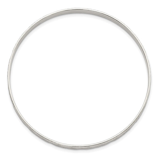 Sterling Silver Diamond Cut Slip-on Bangle QB1084