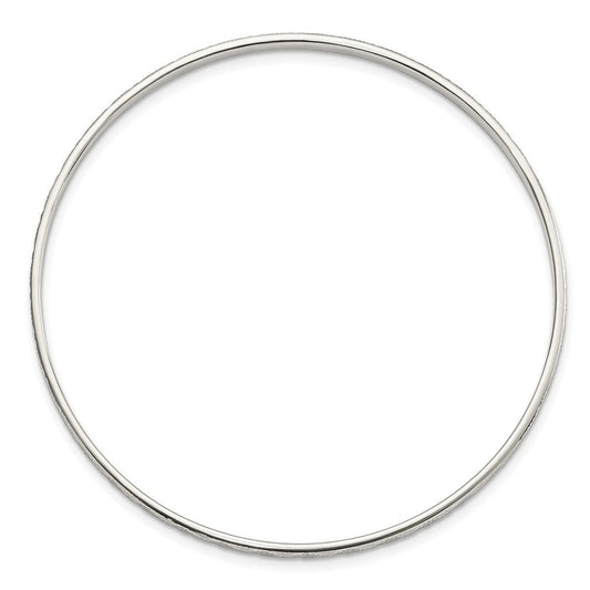 Sterling Silver Diamond Cut Slip-on Bangle QB1086