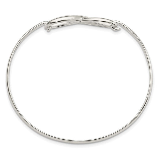 Sterling Silver Infinity Bangle Bracelet QB1138