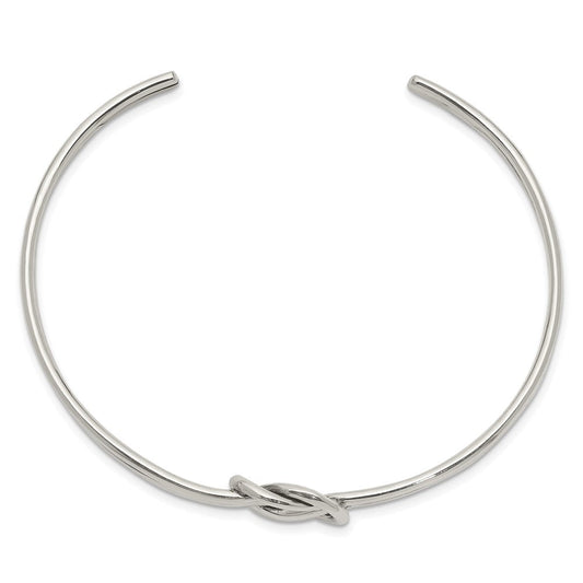 Sterling Silver Knot Bangle QB1245