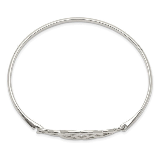 Sterling Silver Polished Celtic Bangle QB1246