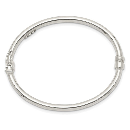 Sterling Silver Polished 3mm Hinged Baby Bangle QB1282