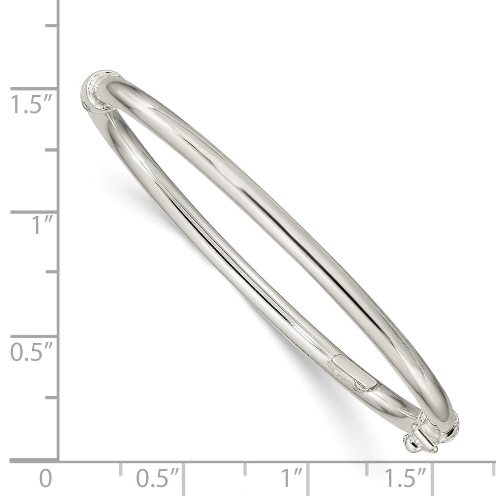 Sterling Silver Polished 3mm Hinged Baby Bangle QB1282
