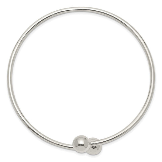Sterling Silver Flexible Bangle QB1308