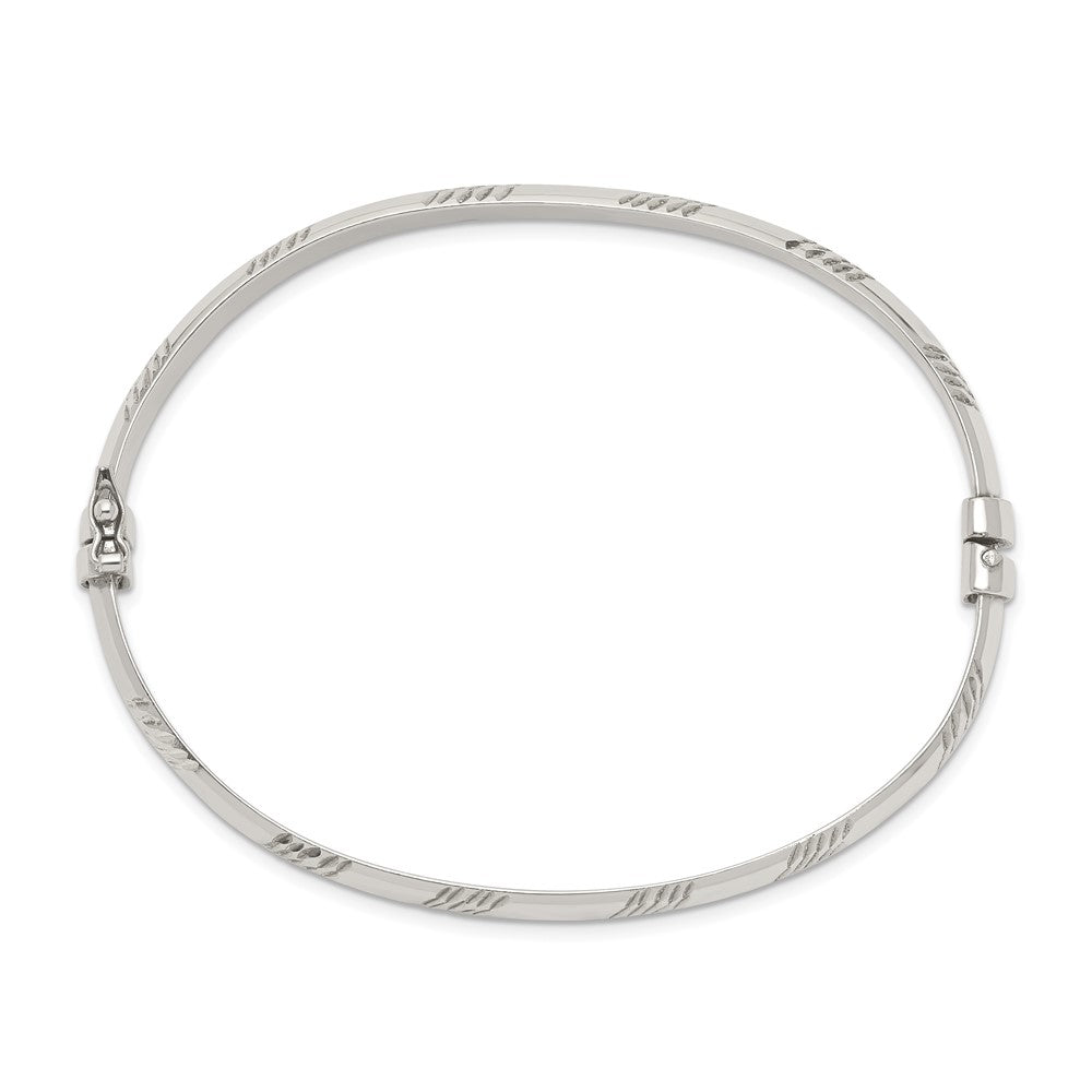 Sterling Silver D/C 6mm Bangle QB1335