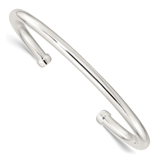 Sterling Silver Polished Cuff Bangle QB1365