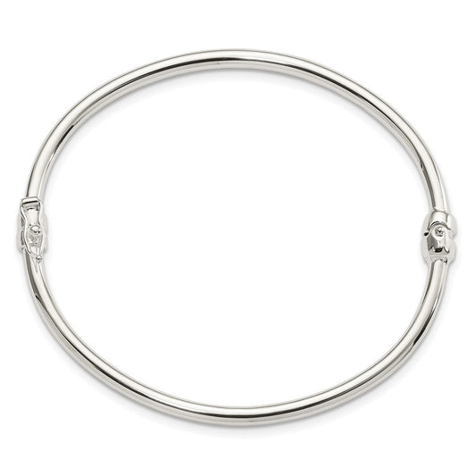 Sterling Silver Polished Hinged Bangle QB1411