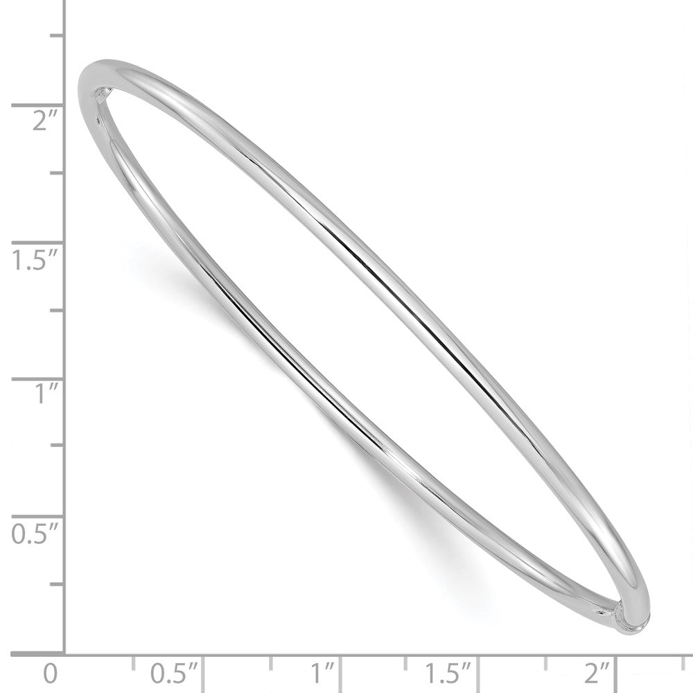 Sterling Silver Rhodium-plated Slip On Bangle QB1471