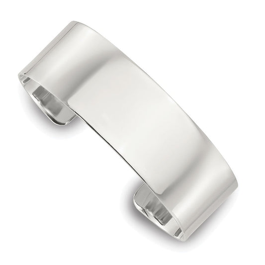 Sterling Silver Polished 20mm Flat Cuff Bangle QB1554