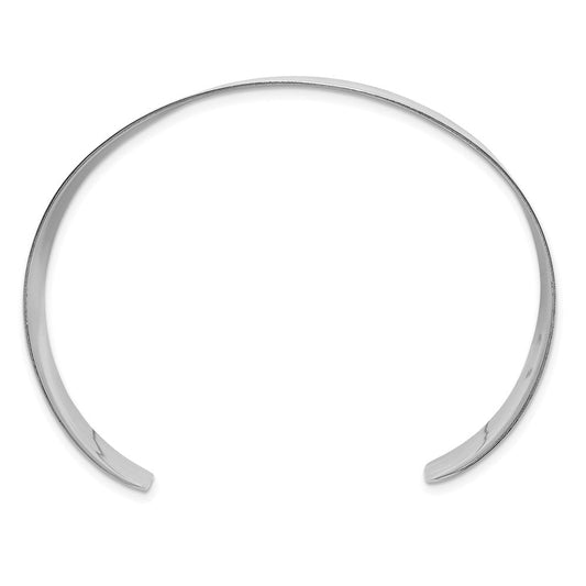 Sterling Silver Polished 30mm Flat Cuff Bangle QB1556