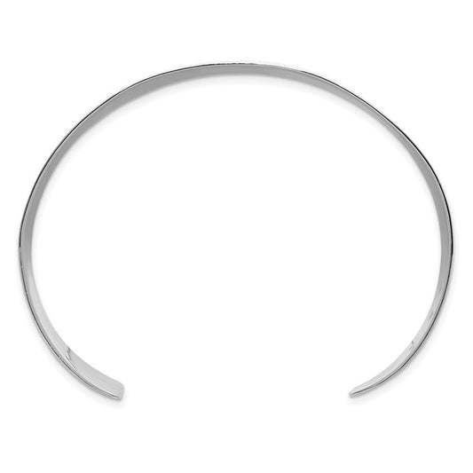 Sterling Silver Polished 40mm Flat Cuff Bangle QB1557